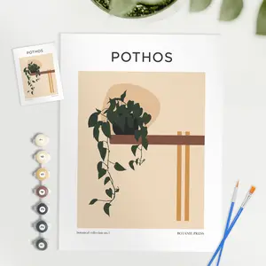 Paint by numbers kit 12x16" - Pothos