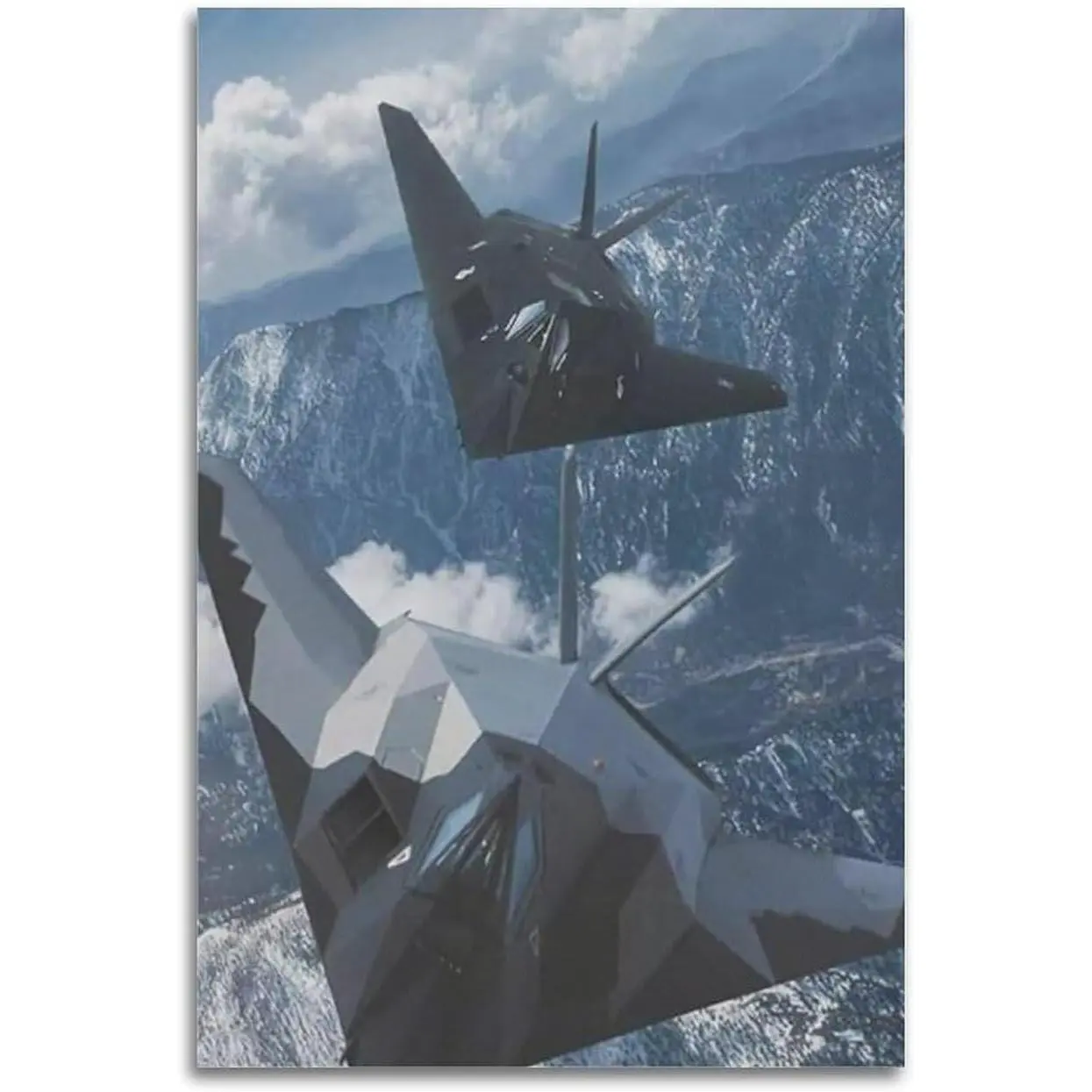 Fighter Jet F-117 Nighthawk Military Aircraft Poster Wall Art Paintings Canvas Wall Decor Home Decor Living Room Decor Aesthetic