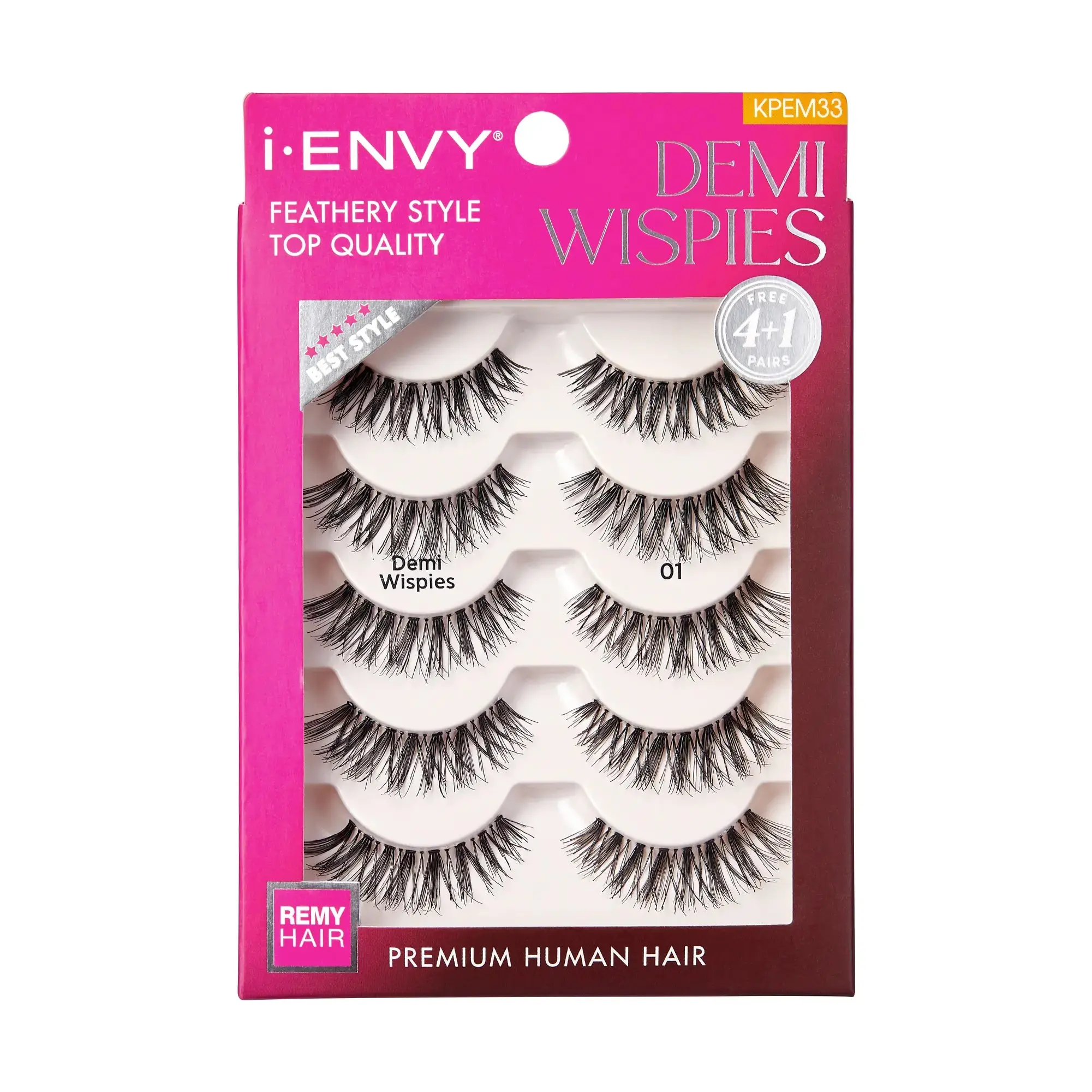 I-ENVY Demi Wispies Premium Human Hair Strip Lashes Multi Pack I-ENVY Demi Wispies Premium Human Hair Strip Lashes Multi Pack