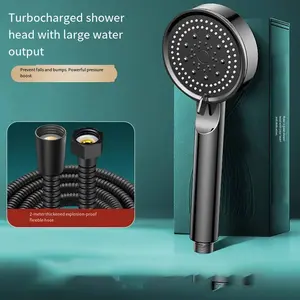 High Pressure Multi-Mode Handheld Showerhead - Anti-clogging nozzles, built-in power wash function for cleaning tubs, tiles and pets, extra-long stainless steel hose, wall and ceiling mounts. spray