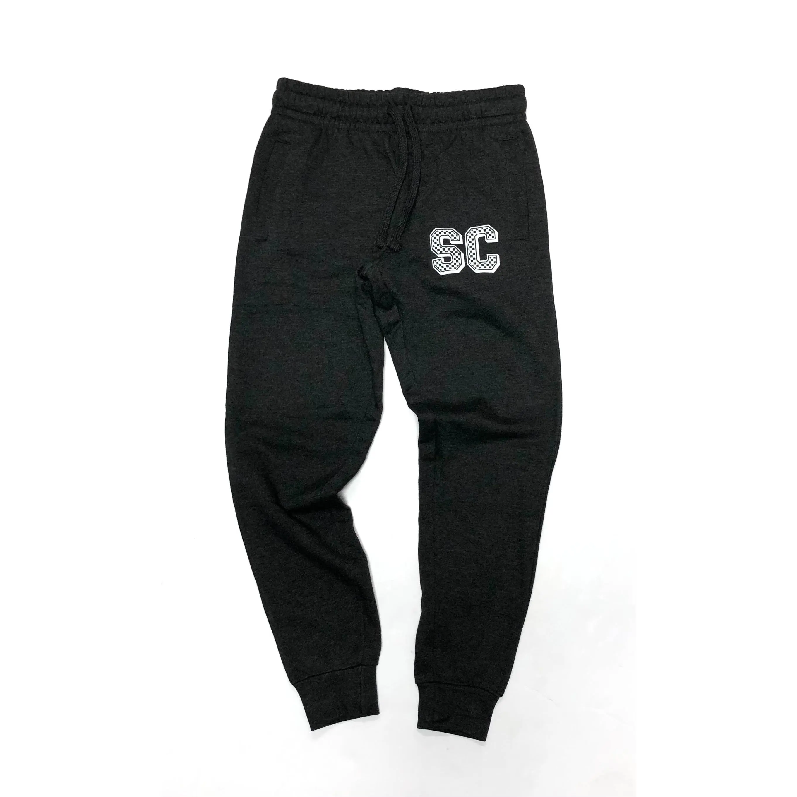 SFC “SC CHECK” JOGGERS (CHARCOAL HEATHER/WHITE)