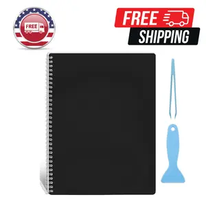 Large Reusable Sticker Book Collecting Album 8.5×11 Inch Sticker Black