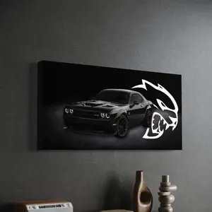 Hellcat Challenger poster "Shadow Beast" |   poster Wall Art |   Motivation |   SRT Aesthetic Canvas Poster