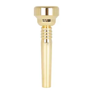 BraGold-Plated Brass Material 17C Trumpet Mouthpiece, Ergonomic Design, Special Design Accessory for All Skill Levels, Suitable for Rehearsal & Competition