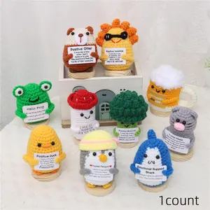 Cute Handmade Crochet Unicorn Plush Toy with Positive Affirmation, Emotional Support Gift for Kids, Perfect Birthday Decoration