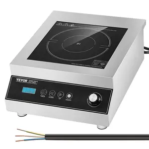 VEVOR Portable Induction Cooktop,  1800W Commercial Induction Burner with 9 Temperature Settings, Stainless Steel Countertop Induction Hot Plate with 3H Timer, Child Lock, for Restaurant Cooking