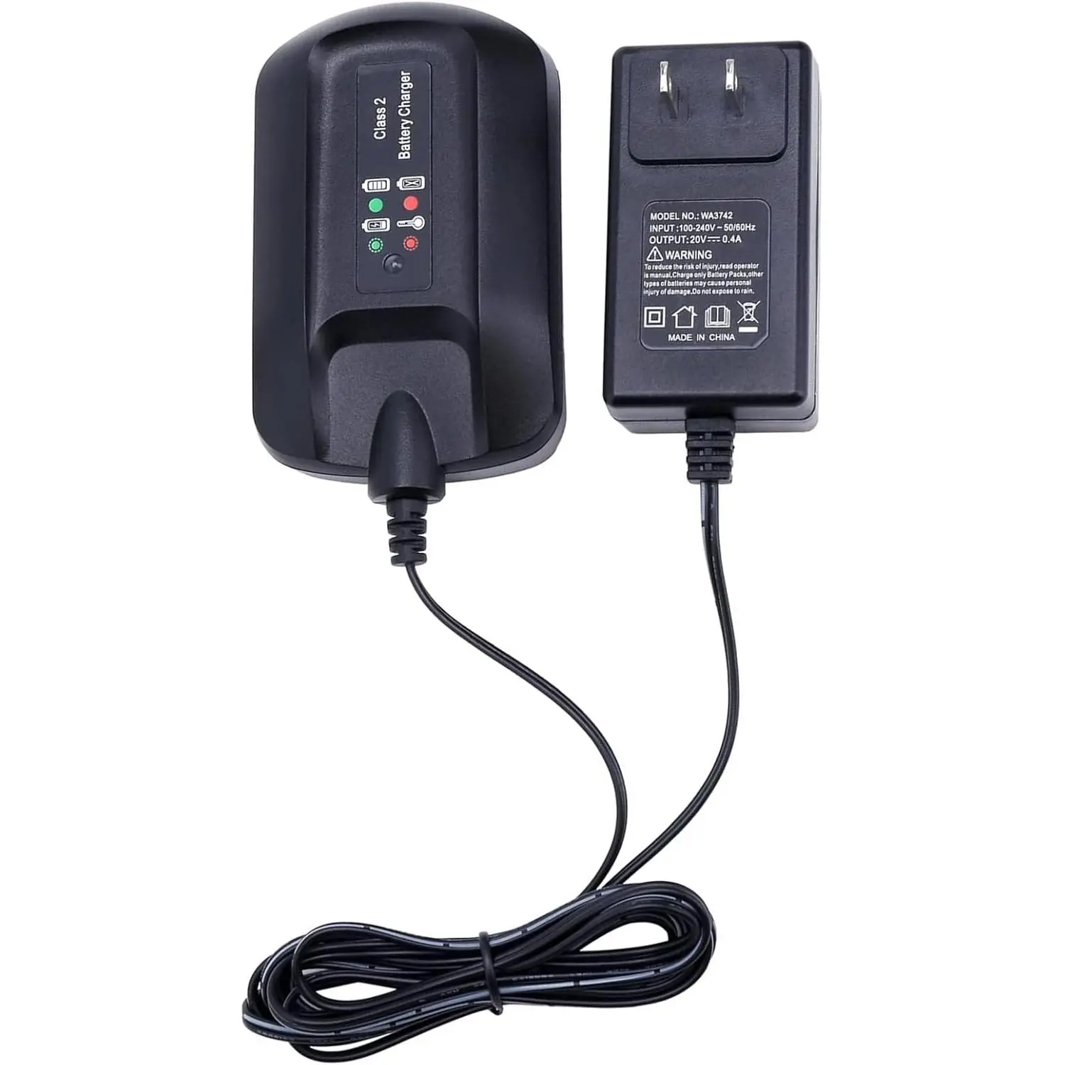Lithium Charger Unit for Worx Users, 20V-18V Slide-In Style, Compatible with Worx WA3525 WA3520 WA3578, Replacement for WA3732 WA3875 WA3881 WA3742, Built-In Diagnostics with LED