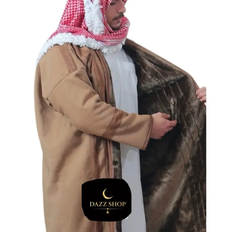 Men’s Winter Bisht Farwa – Warm Traditional Arabic Cloak