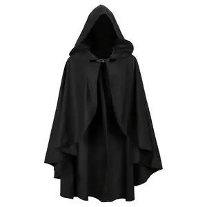 Sithu Magic Wizard Hooded Cape for Halloween Cosplay, 100% Polyester Gothic Robe, Role-Play Costume for Adults