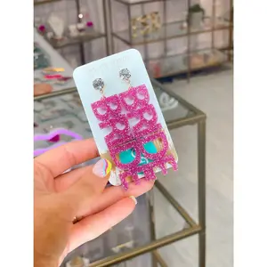 Barbie Pink Bride Earrings