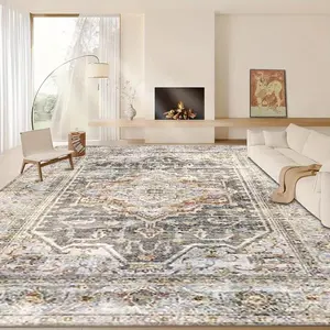 Boho Geometric Pattern Rug, 1 Count Non-slip Soft Floor Mat, Decorative Area Rug for Home Living Room Bedroom, Home Decor