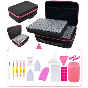 Diamond Painting Storage Containers, 48/109/169 Pieces Diamond Art Kit for Adults & Beginners, Portable Bead Organizer Box, Diamond Art Tools