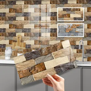 Stone Brick Pattern Wall Sticker, Self Adhesive Wall Decal, Decorative Sticker for Home Kitchen Bathroom, Home Decor, Ornaments, Kitchen Bathroom Decoration
