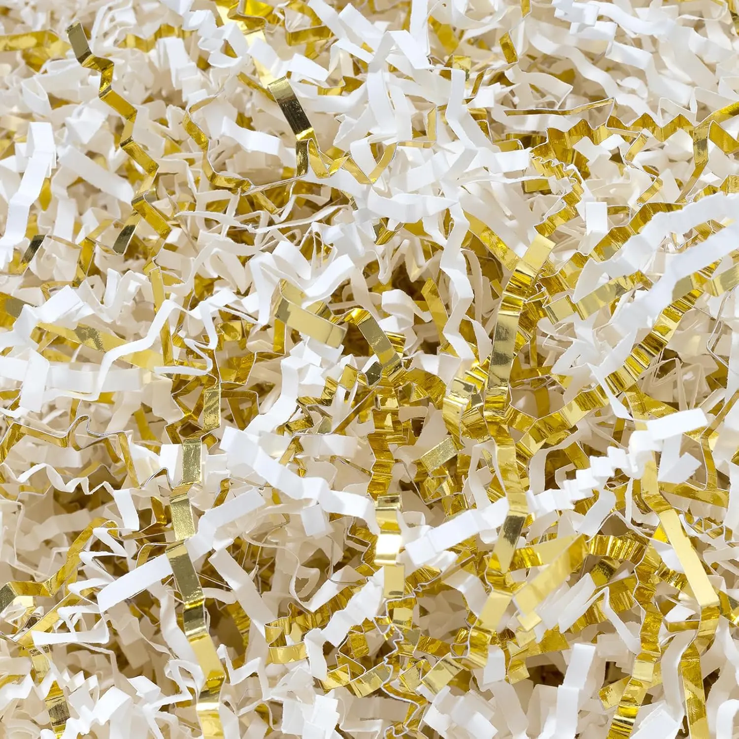 1 LB Crinkle Cut Paper Shred White &  Crinkle Shredded Paper for  Baskets -  Box Bag Filler - Confetti Stuffing for Birthday, Holiday Present Packaging Wrapping