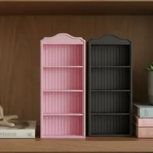 Mini 3D Printed Bookcase for Mini Books or Display - Unique Design, Intricate Features, Great Gift for Booklovers