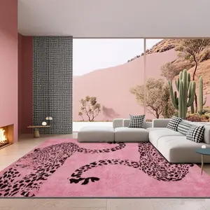Velvet soft and comfortable patterned printed carpet, Animal Print Rug, suitable for multiple scenarios, available in various sizes, soft and non-shedding.