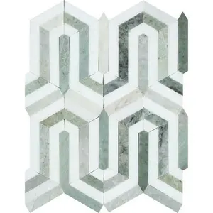 Wiltz Thassos White & Green Polished/Honed Marble Tile Sample