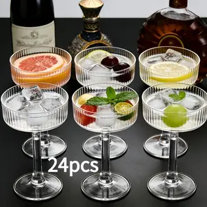 24 Pack Clear Plastic Martini & Wine Glasses – Multifunctional Cocktail Cups for Champagne, Party & Picnic | Perfect for Birthday, Valentine’s Day, Easter & Weddings