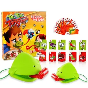 Frog Tongue Sticking Out Puzzle Toy Lizard Tongue Mask Multifunctional Two Person Battle Game Prank Fun Toy
