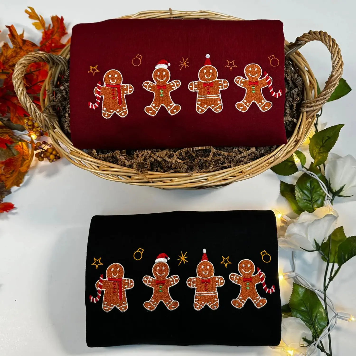 Gingerbread Christmas Embroidered Crewneck Sweatshirt, Gingerbread Sweatshirt, Christmas Gingerbread Sweatshirt, Christmas Gifts