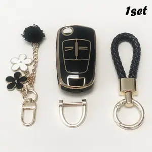for Opel Car Key Protection Set, Car Key Accessory, Includes Keychain & Keyring, Soft Durable Tpu Material, Fits Opel Corsa Astra, 2Buttons, Car Key Protector