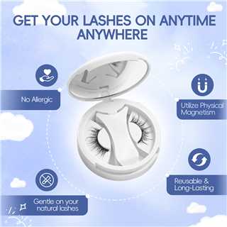 Magnetic Lash Set 5 Pairs with 1 Clip No Glue Required Reusable Natural False Lashes for Eyelashes Makeup Cosmetic DealsforYoursdays