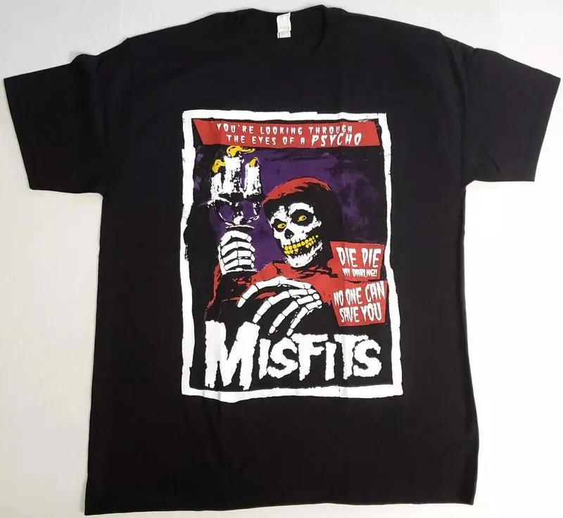 The MISFITS T-shirt Psycho Fiend Skull Danzig Horror Punk Tee Men's New Crewneck Cotton Sweatshirt, Hoodie, Comfort Soft Cotton Sweatshirt, Hoodie, Comfort Colors - 2kkzbp9y