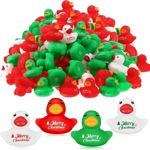 Rubber Ducks for Jeep Ducking  Mini Christmas Rubber Ducks, 1.57 Inches, Festive Quacking Duckies for Party Favors, Classroom Prizes, PVC Material - Pack of 20 Decor Decoration Bath Gifts