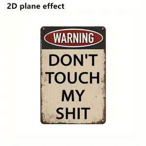 Antique Style Warning Sign for Garages Workshops and Home Offices Durable Fiberboard Wall Decor