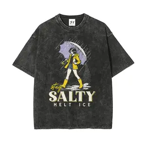 Anti ICE Shirt S~5XL Oversize Unisex Washed T-Shirt for Women and Men's Unisex Fit Batik Cotton Oversize Streetwear Menswear  Super Soft Pre-Shrunk