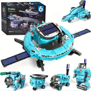 6-in-1 Solar Robot Kit - Christmas gift Puzzle Building Science Toys for Boys & Girls, STEM Sensory Nanotopia Kit, Birthday Gift  with Educational Fun