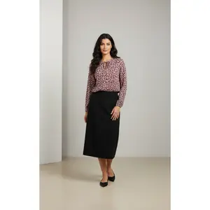 Aisha Dark Mauve Animal Print Top