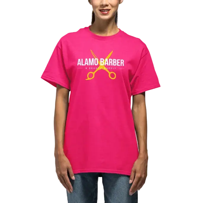 Alamo Barber T-Shirt Pink Streetwear Breathable
