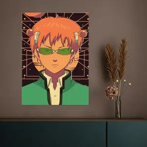 Hot TTThe Disastrous Life of Saiki Kes Poster HD Heavy-Duty Self-Stick Waterproof Wall Decor Tool-Free Install Durable & Reusable Conceals Wall Flaws Elevates Home Style Perfect for Living Room Bathroom & Kitchen Easy Apply & Remove