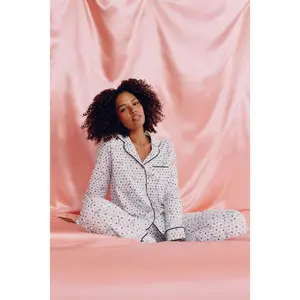 Quilted Hearts Long Sleeve Polo Pajamas