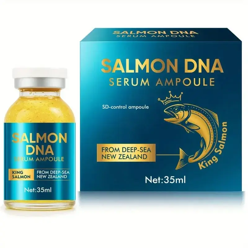 Salmon DNA & Collagen Face Serum, Korean Skincare for Deep Hydration & Anti-Wrinkle Benefits, Firming & Brightening Dropper Moisturizer for All Skin Types, 35ml, Collagen Deep Hydration
