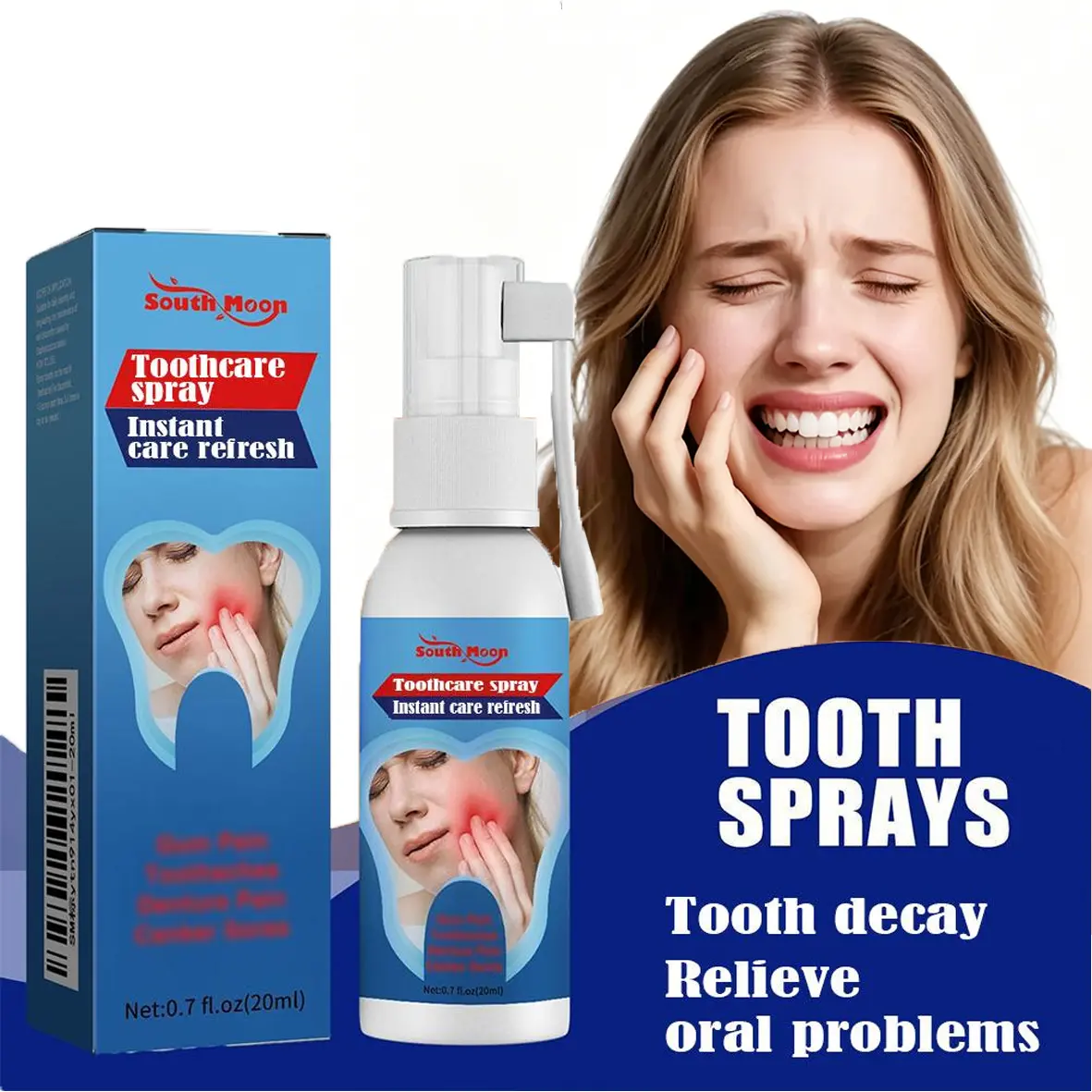 Oral Care Spray 7- Preventing toothsensitivity, Relieving swollen and inflamedgums, Helping reduce tooth decay, Gentleformula for daily use Daily
