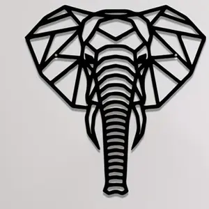 Elephant Design Wall Art, 1 Count Metal Elephant Wall Decor, Wall Hanging Decor for Home Living Room Bedroom Kitchen, Room Decor, Home Decor, Hangable