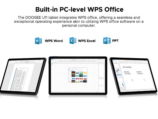 U11 11" Tablet, Android 15, Gemini AI, 16GB+128GB/2TB, 8580mAh, 5G WiFi, Widevine L1, 13MP Camera, GPS, OTG
