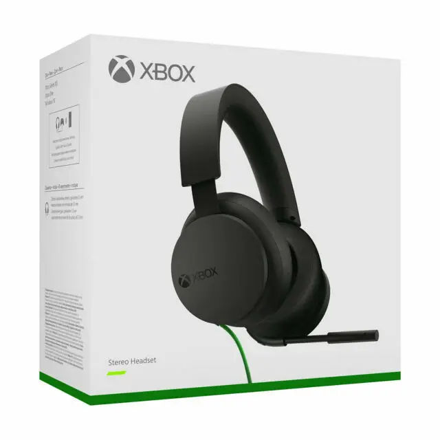 Microsoft Xbox Stereo Wired Headset Model 1984 New Open Box Gaming Headphones with Adjustable Headband Leather Cushions Noise Cancellation Extra Bass USB-C Connectivity Boom Microphone