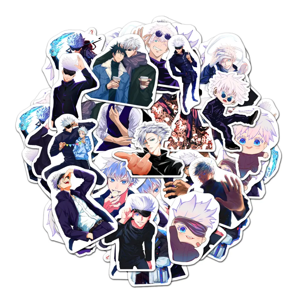 Gojo Rizz Stickers Gojo Satoru 20 pcs Sticker Pack, Gojo Satoru Waterproof Vinyl Sticker ...