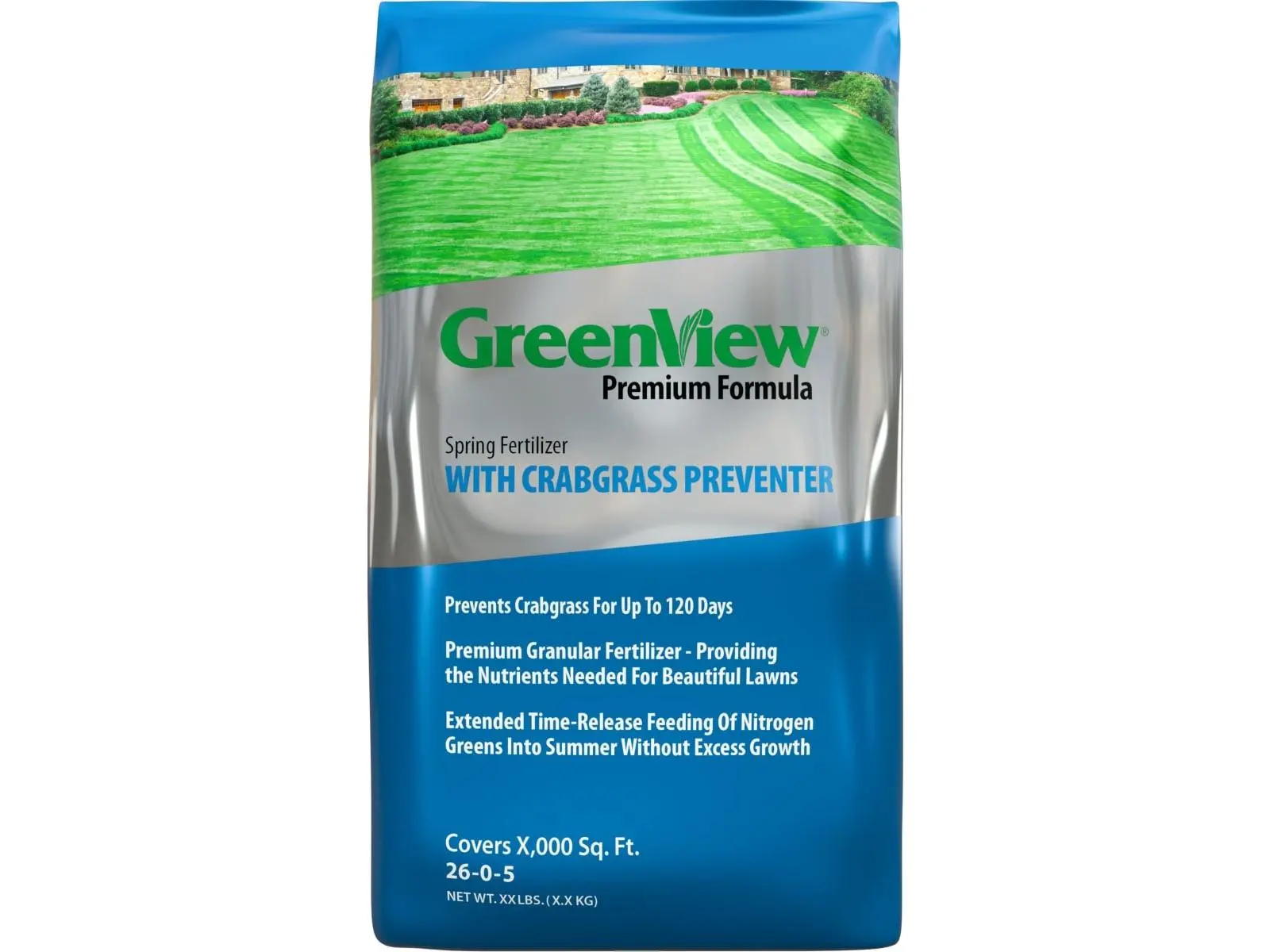 Greenview 2230035 Premium Formula Fertilizer with Crabgrass - 4000 sq. ft.