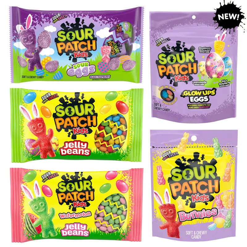 SOUR PATCH KIDS Easter Candy Variety Pack | Assorted Bunnies, Eggs, & Jelly Beans