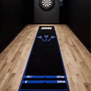 Dartboard Mat | 4 throwing distances, 78.74 x 11.81 inches, suitable for bars, homes, and club entertainment | Black, EVA material, fits snugly