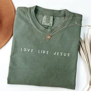 Love like Jesus Graphic Tee, Jesus T-shirt, Christian Hoodie, Faith Apparel, Bible Verse Gift, Oversized Sweatshirt, Vintage Graphic Tee, Comfort Crewneck, Unisex Trendy Women's Top, Religious Streetwear