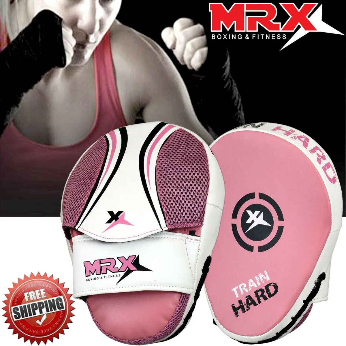 MRX Boxing Focus Pads - Punching Mitts for MMA, Kickboxing, Boxing Equipment