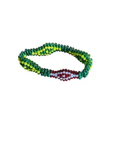 Ide de Orula Ifa Shango Chango Santeria Osha Orumila Religious Decor Stretchy Rosary Bracelet Stretch Multilayered Bangles