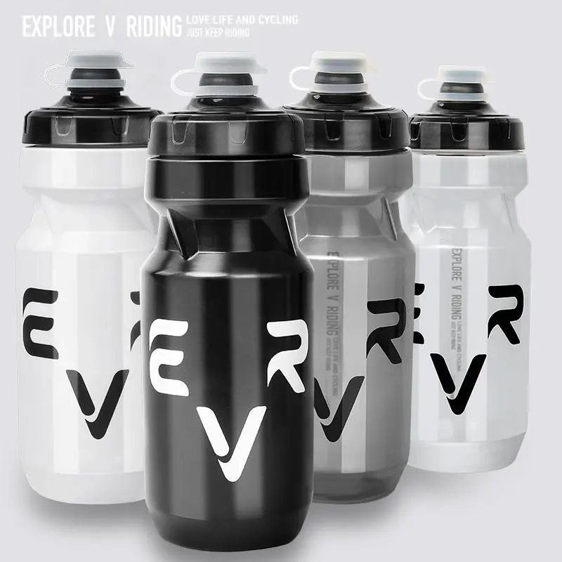EVR Explore X Series Cycling Water Bottle, 620ml Food-Grade Large Capacity, 1-Hand Squeeze, Extruded Spout, Rack-Compatible, Water Bottle Storage for Road & Mountain Biking (901)