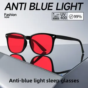 E-sports gaming goggles, anti-blue light sleep glasses, bright red/orange, 99% melatonin secretion