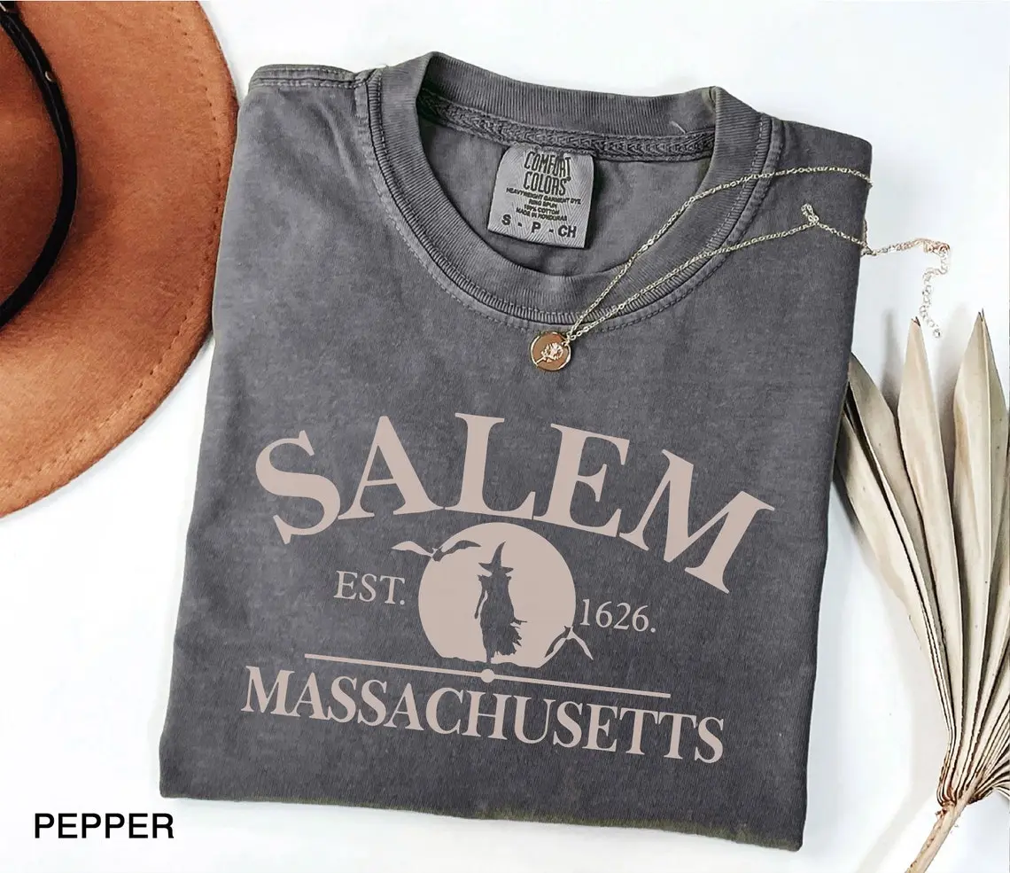 Comfort Colors® Salem Massachusetts shirt, Salem Broom Company tshirt, iprintasty, Spooky shirt for her